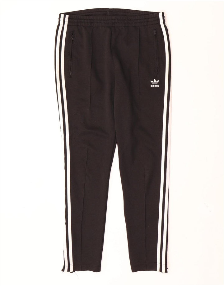 Pantaloni della tuta da donna Adidas UK 10 piccoli poliestere nero