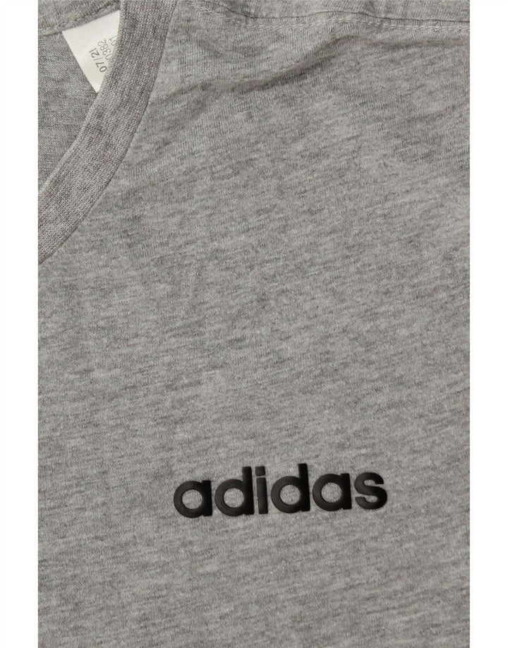 T-shirt ADIDAS da uomo Top piccola in cotone grigio