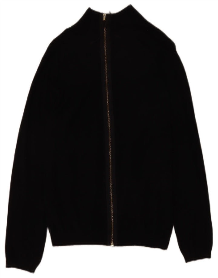 Maglione cardigan da donna Zara UK 14 grande viscosa nera