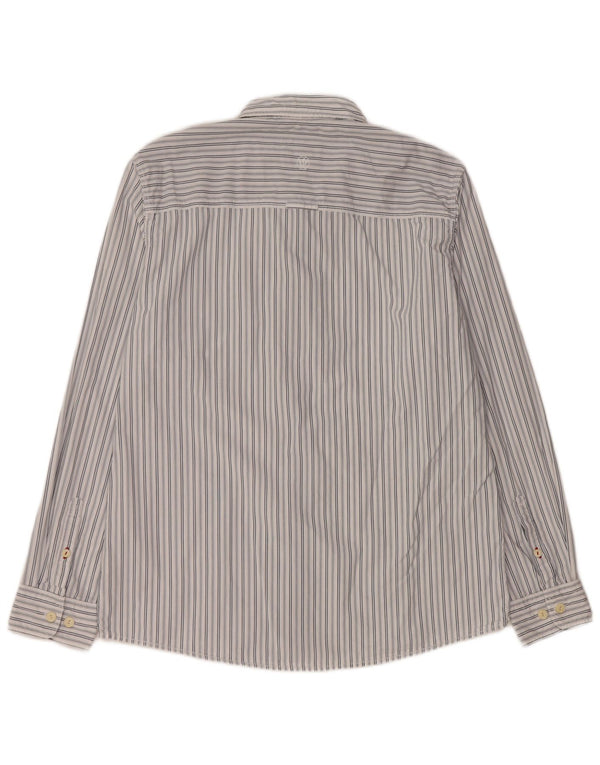 Camicia slim fit da uomo Fat Face XL in cotone a righe bianche