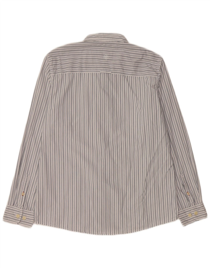 Camicia slim fit da uomo Fat Face XL in cotone a righe bianche