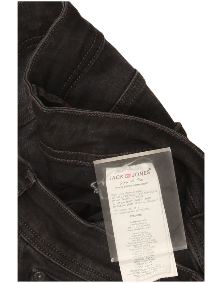 Jeans slim da uomo Jack & Jones W34 L30 cotone nero