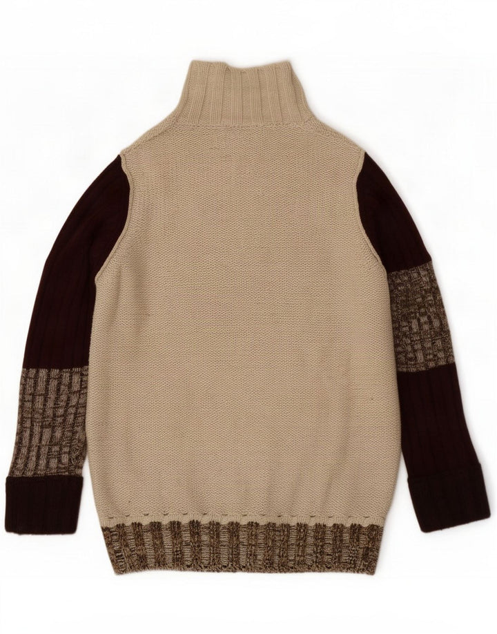 Trussardi Jeans Maglione a collo alto da uomo in maglione color beige medio