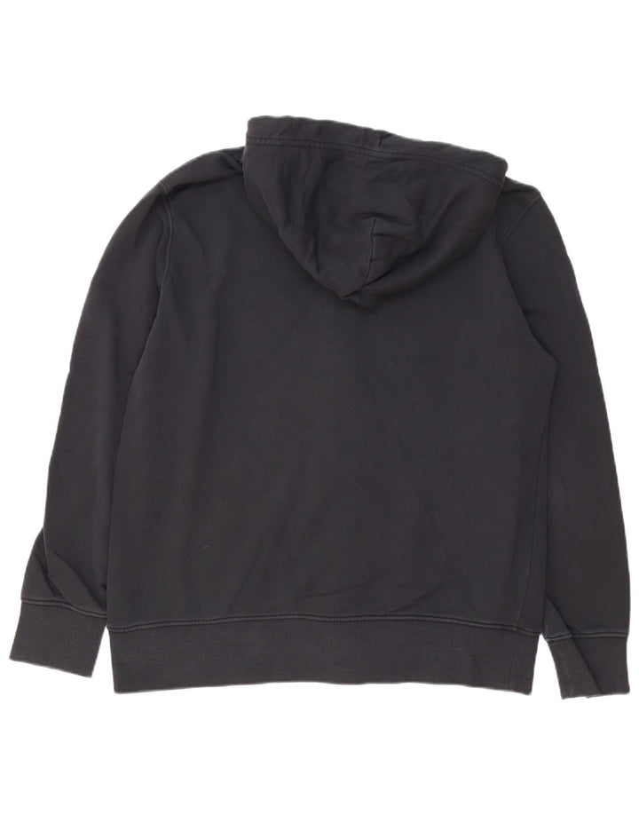 GANT Felpa con cappuccio e zip da uomo grande in cotone nero