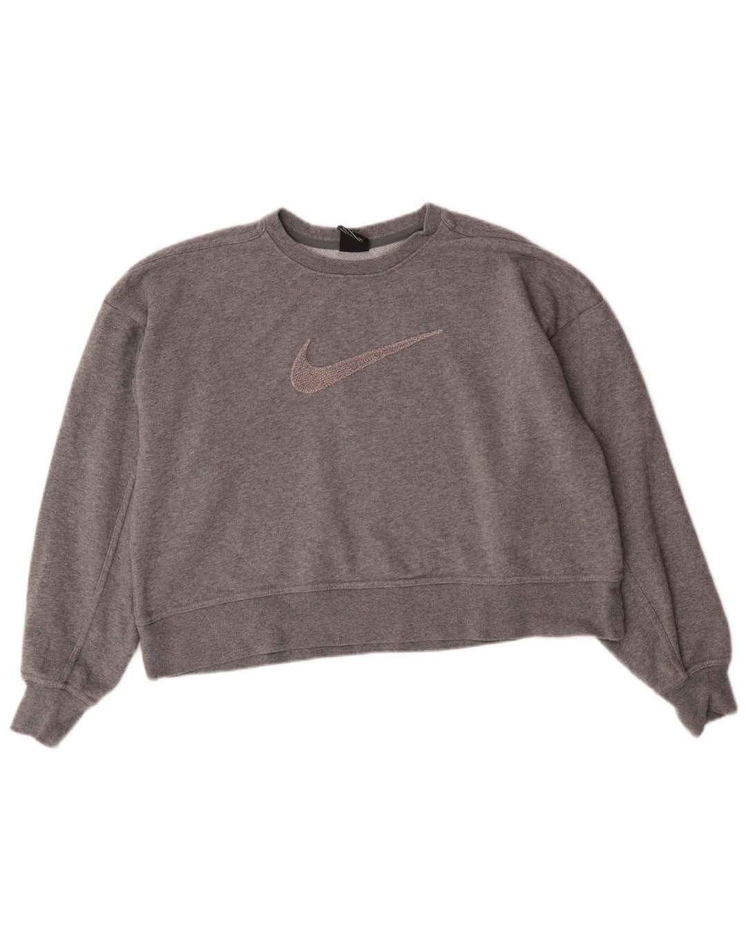 Felpa oversize con grafica Nike Dri Fit da donna UK 10 piccola grigia