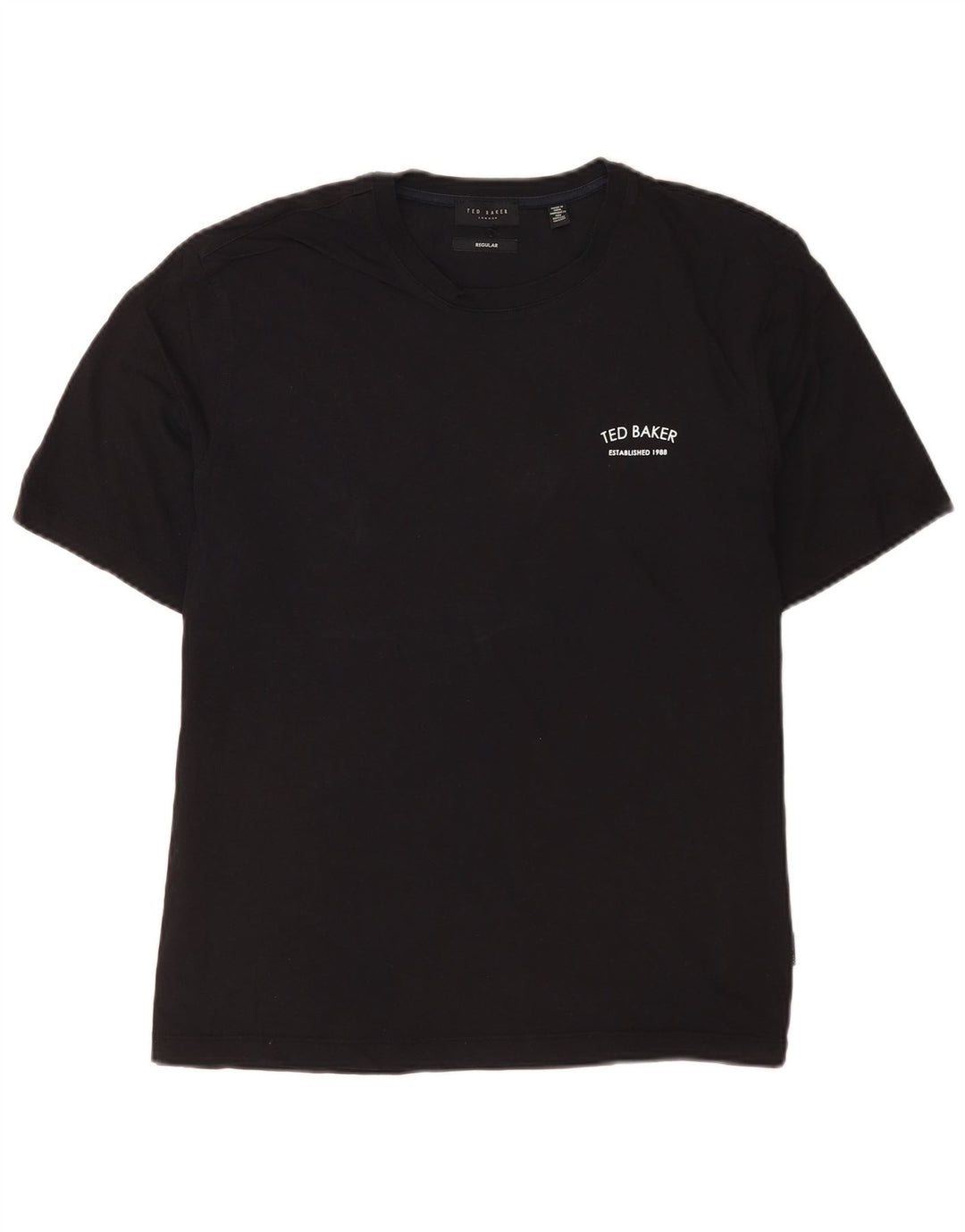 T-shirt regolare da uomo Ted Baker Top in cotone nero medio