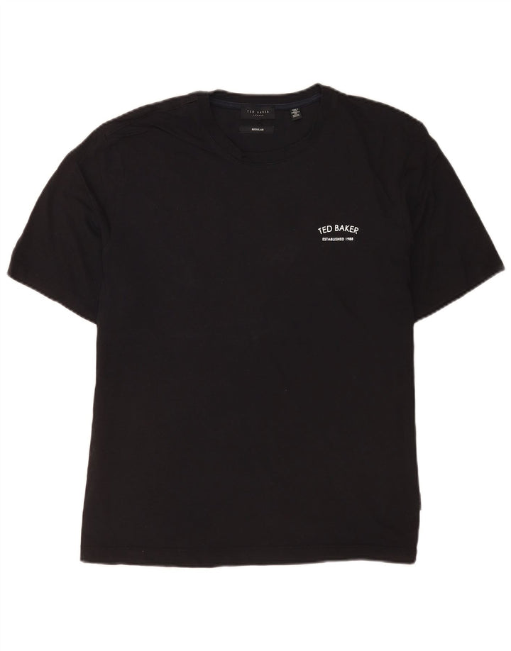 T-shirt regolare da uomo Ted Baker Top in cotone nero medio