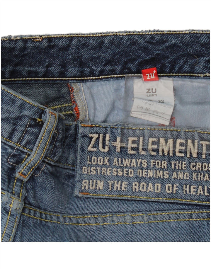 Jeans dritti invecchiati da donna Zu Elements W32 L35 cotone blu