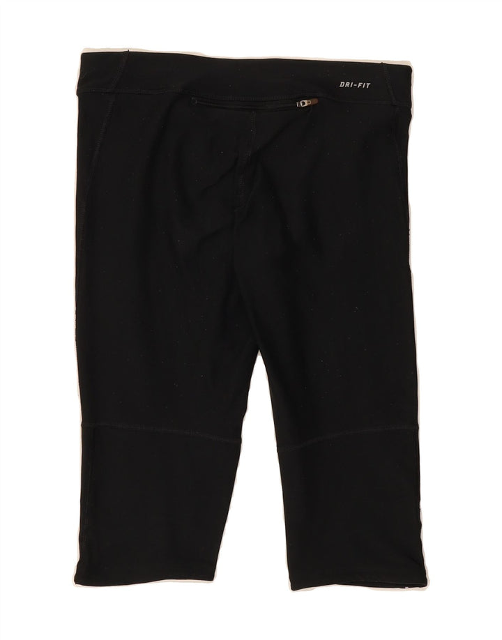 NIKE Womens Dri Fit Bermuda Sport Shorts UK 10 Small  Black Polyester Vintage Nike and Second-Hand Nike from Messina Hembry 
