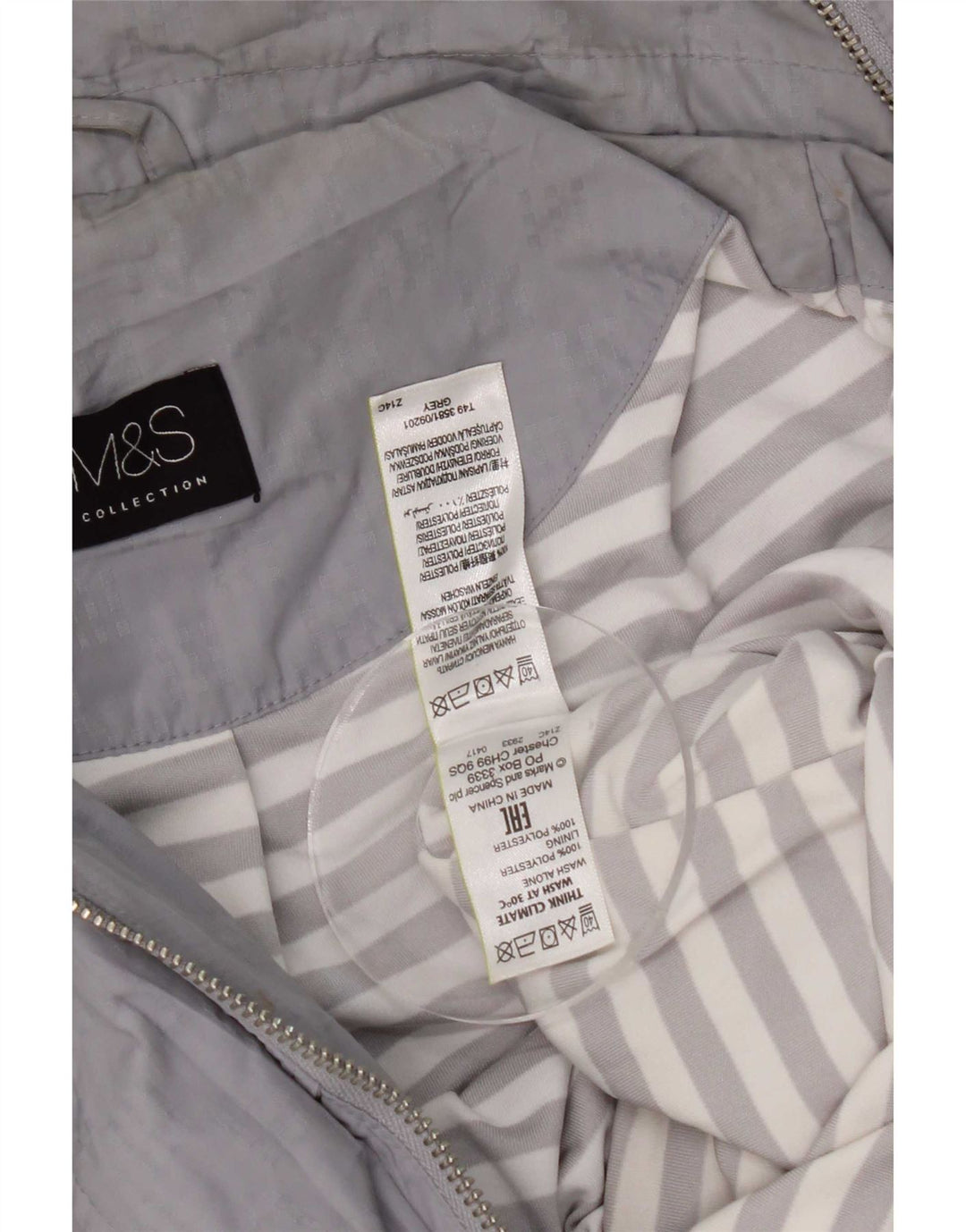 Giacca utilitaria con cappuccio da donna Marks & Spencer UK 18 XL poliestere grigio