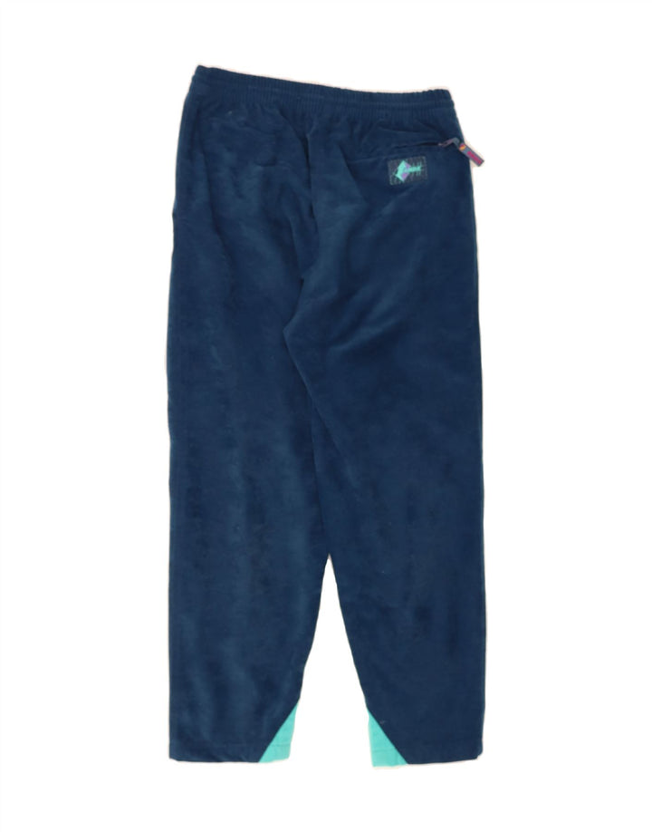 VINTAGE Womens Tracksuit Trousers UK 12 Medium  Navy Blue Colourblock Vintage Vintage and Second-Hand Vintage from Messina Hembry 