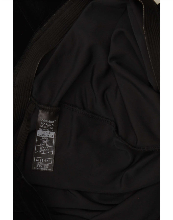 Gonna lunga da donna Marks & Spencer UK 18 XL W34 poliestere nero