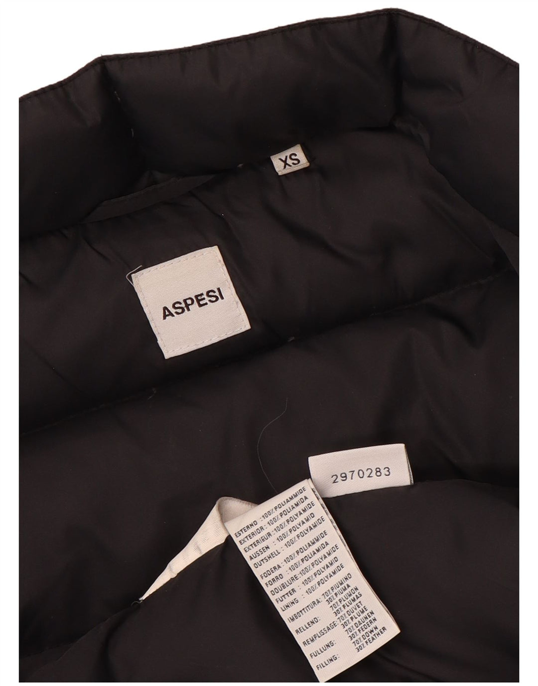 Gilet imbottito da donna Aspesi UK 6 XS nero in poliammide