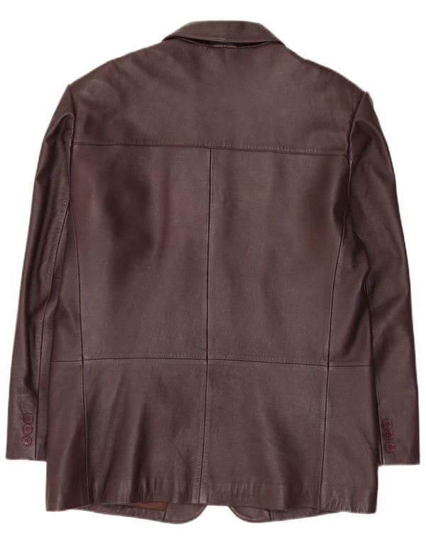 Giacca blazer in pelle da uomo a 3 bottoni Route 66 UK 42 XL in pelle marrone