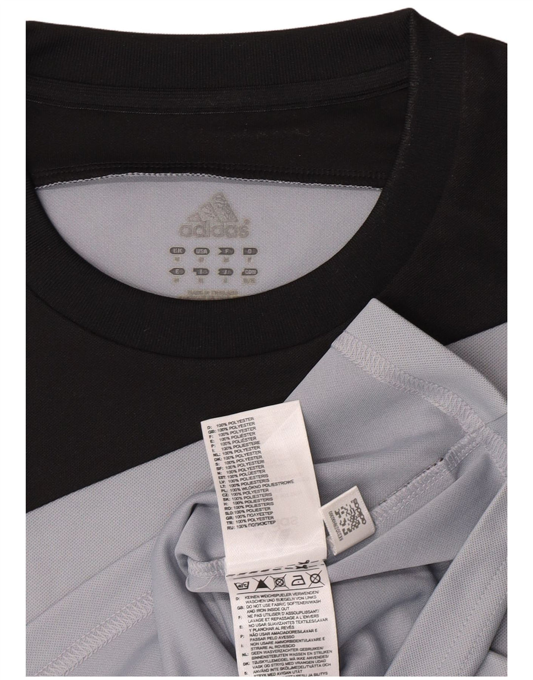 T-shirt grafica Adidas da uomo Climalite Top in poliestere color block grigio medio