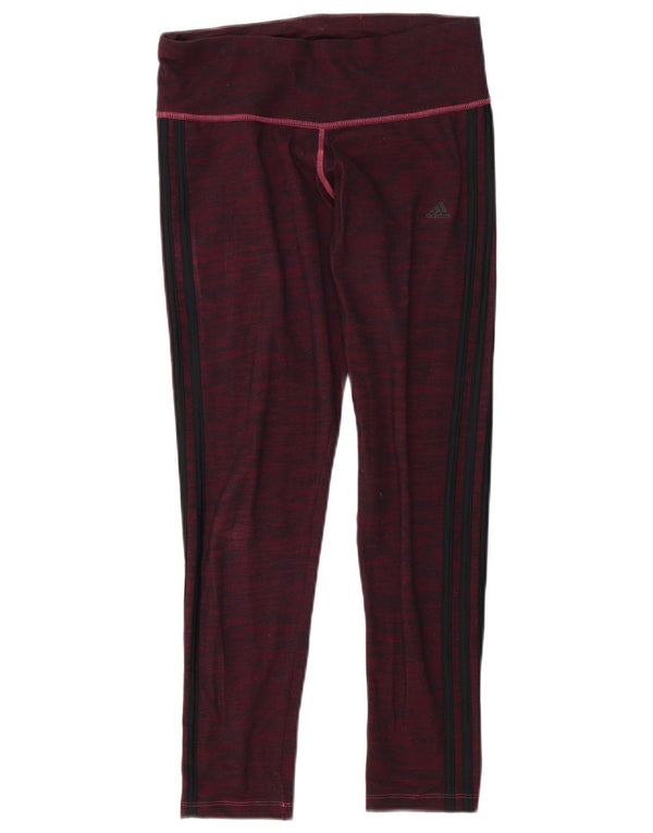 Leggings Adidas Climalite da donna UK 12/14 Cotone chiazzato viola medio