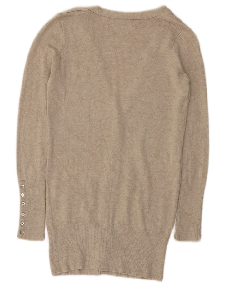 Maglione cardigan da donna Zara UK 8 piccolo rayon beige