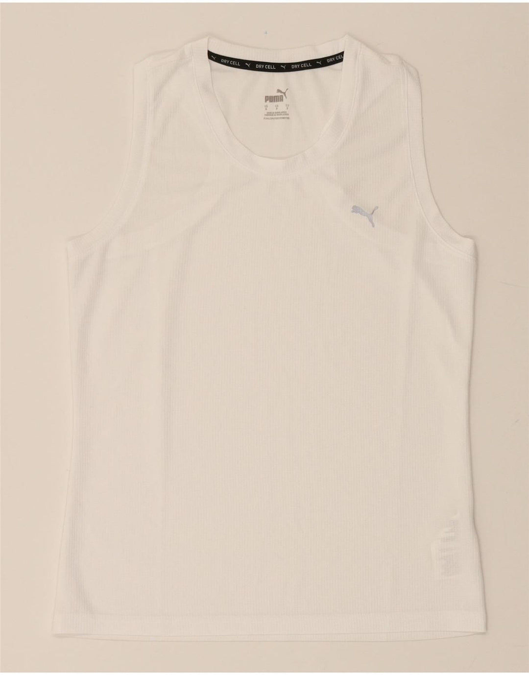 PUMA Mens Vest Top Small White Polyester Vintage Puma and Second-Hand Puma from Messina Hembry 