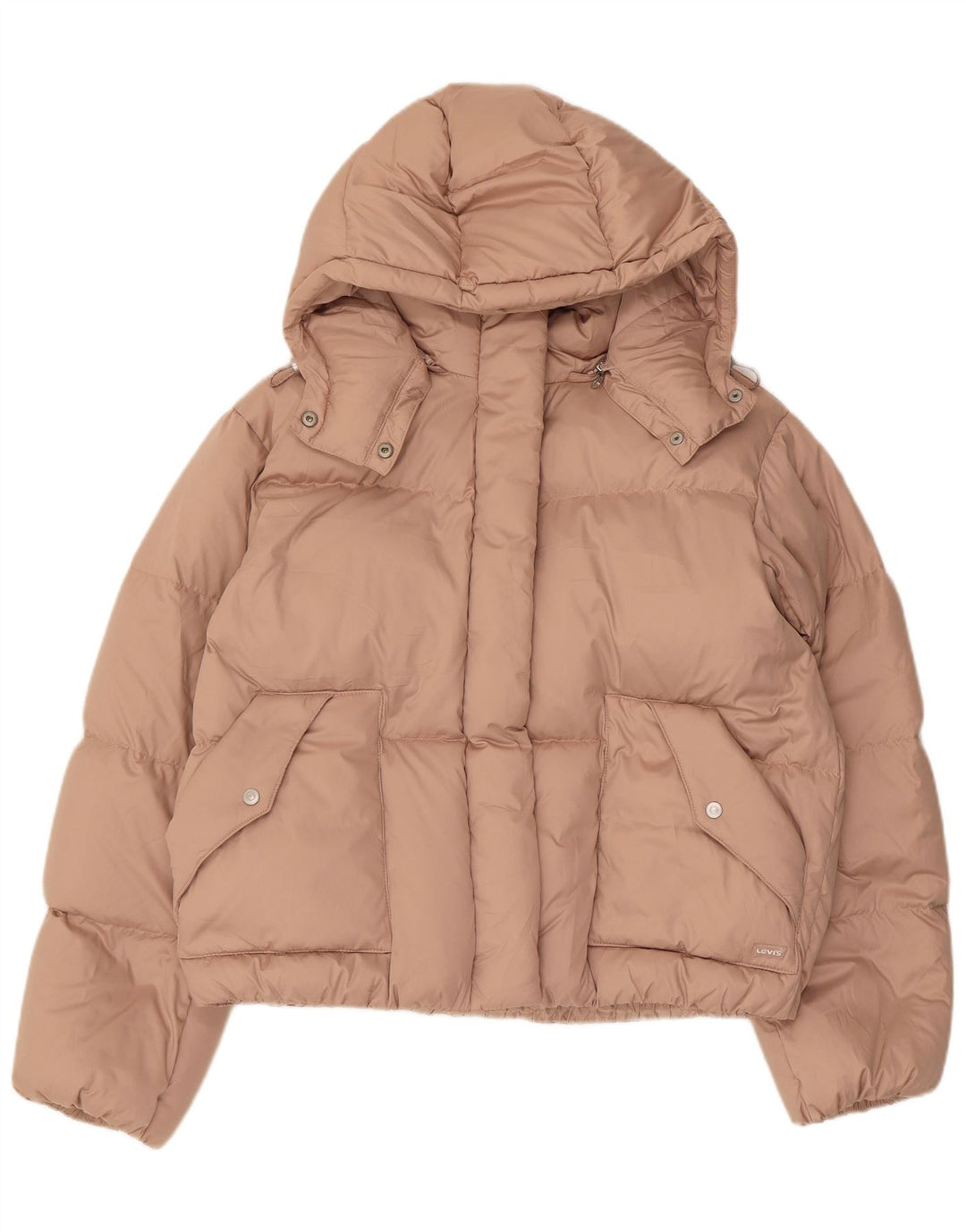 Giacca imbottita oversize con cappuccio da donna Levi's UK 10 piccola poliestere viola