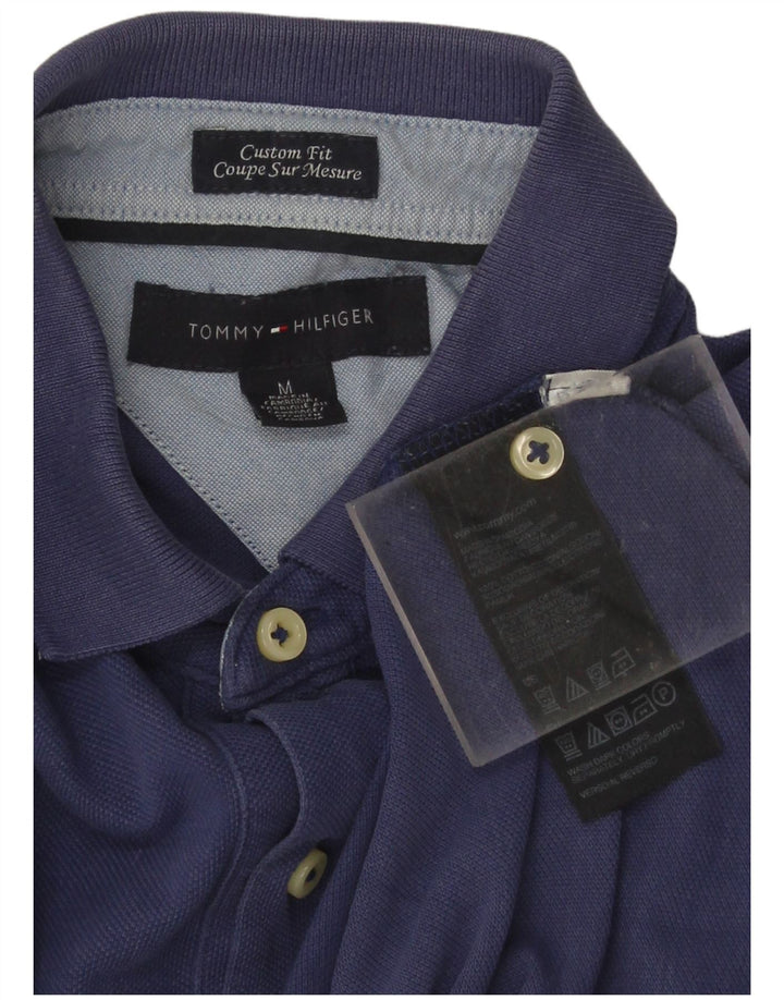 Polo da uomo su misura Tommy Hilfiger in cotone blu navy medio