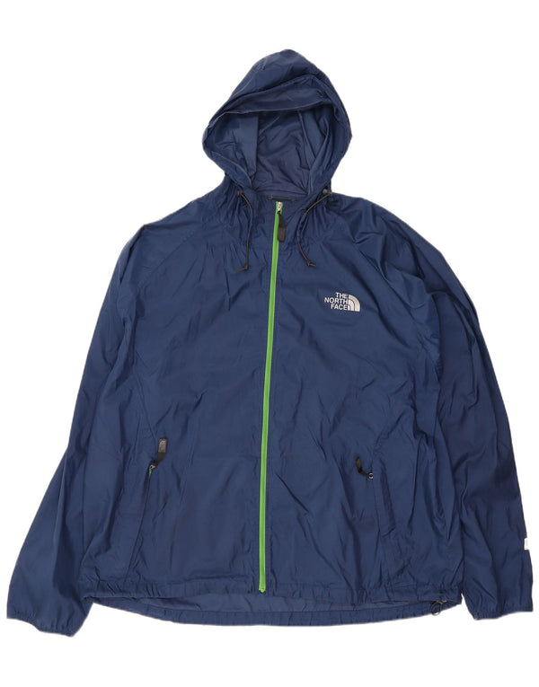Giacca antipioggia da uomo con cappuccio The North Face UK 44 2XL Nylon blu navy