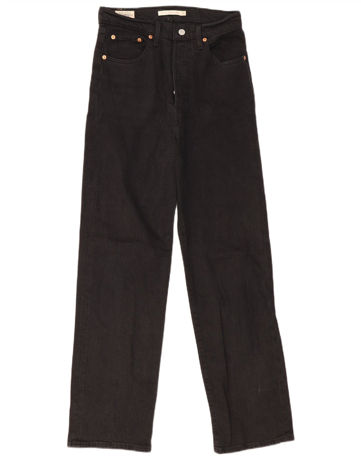 Jeans dritti Ribcage da donna Levi's W27 L29 cotone nero