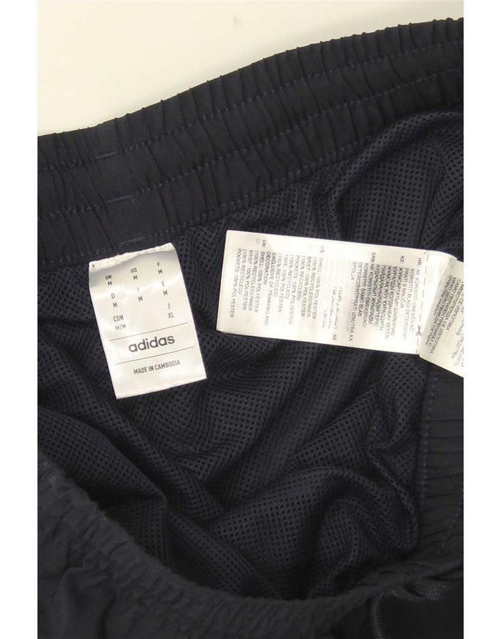 Pantaloncini sportivi da uomo Adidas medi in poliestere blu navy