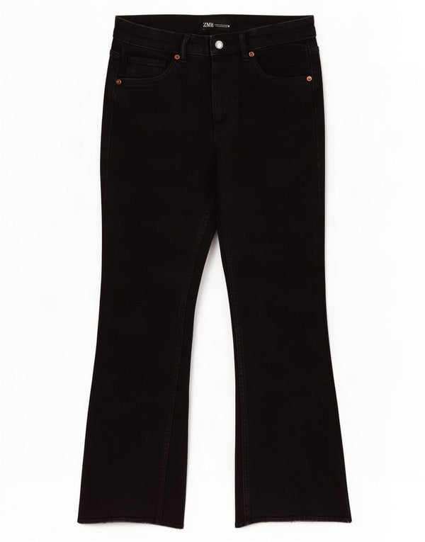 Jeans Bootcut da donna Zara EU 38 Small W28 L26 Cotone nero