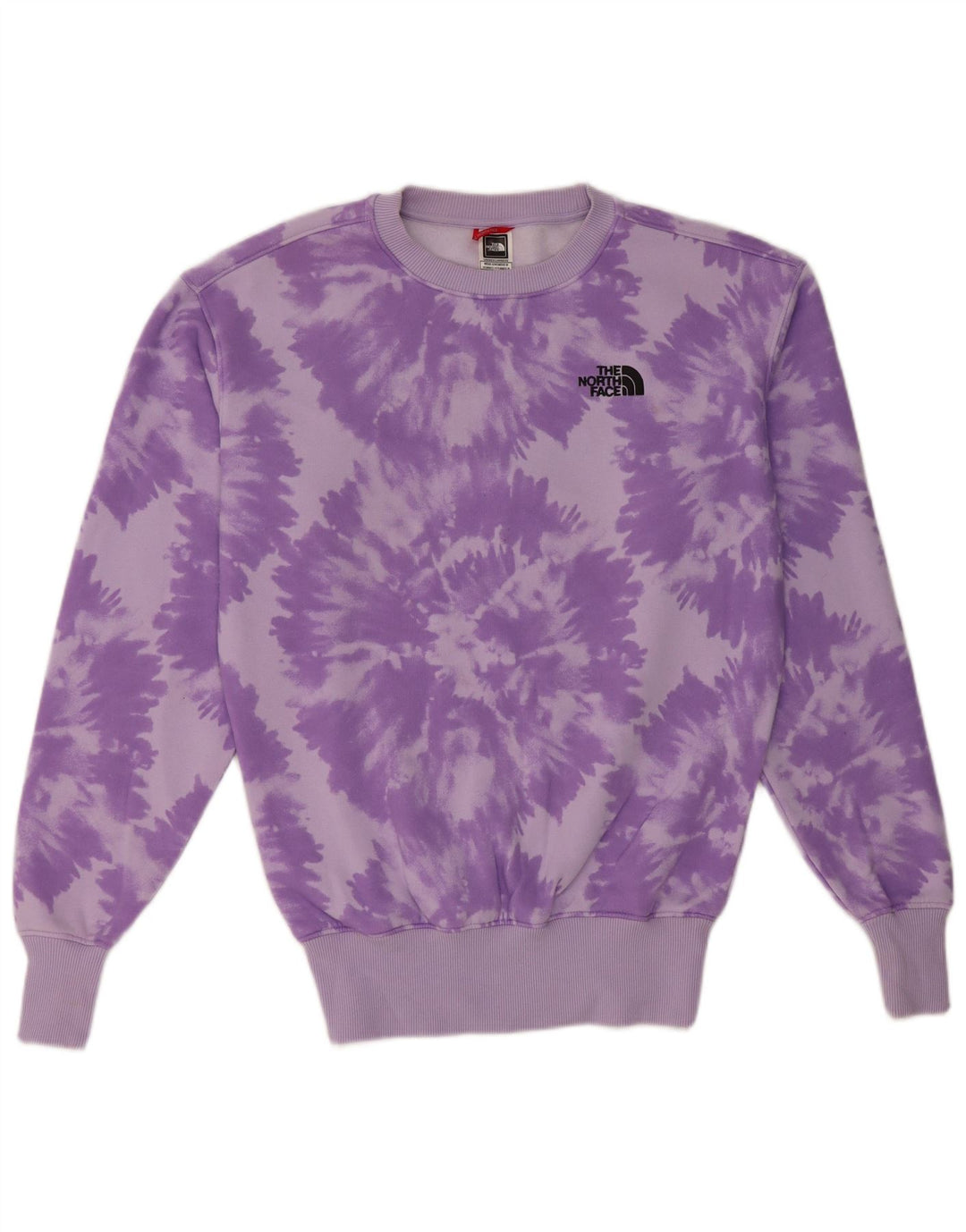 The North Face Uomo Felpa Maglione Medio Viola Tie Dye Cotone
