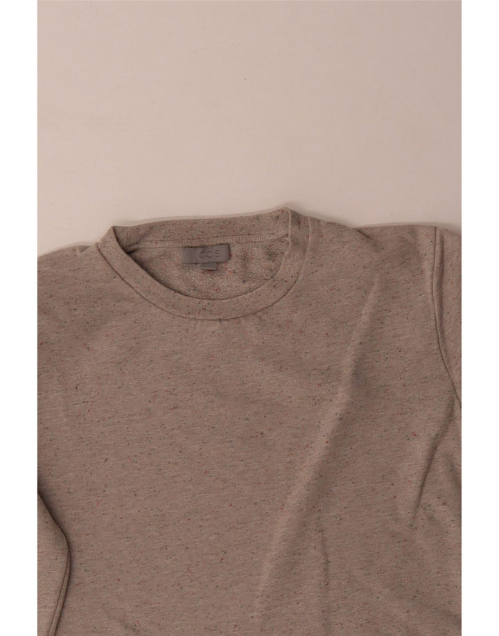Felpa da donna Cos Jumper UK 14 Cotone screziato beige medio