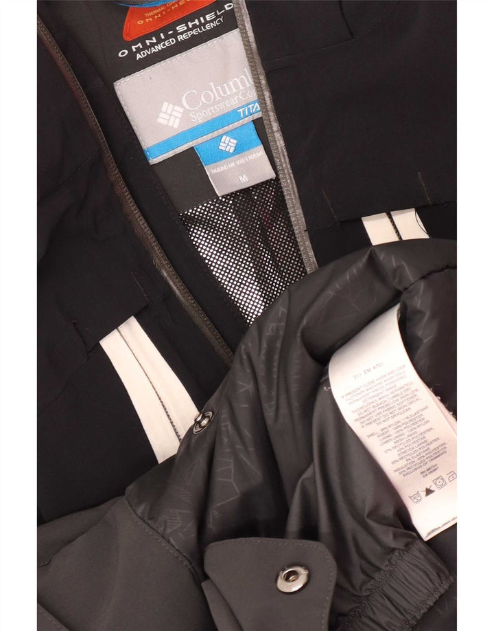 Giacca antipioggia Columbia Omni-Shield da uomo UK 38 nylon color block medio nero
