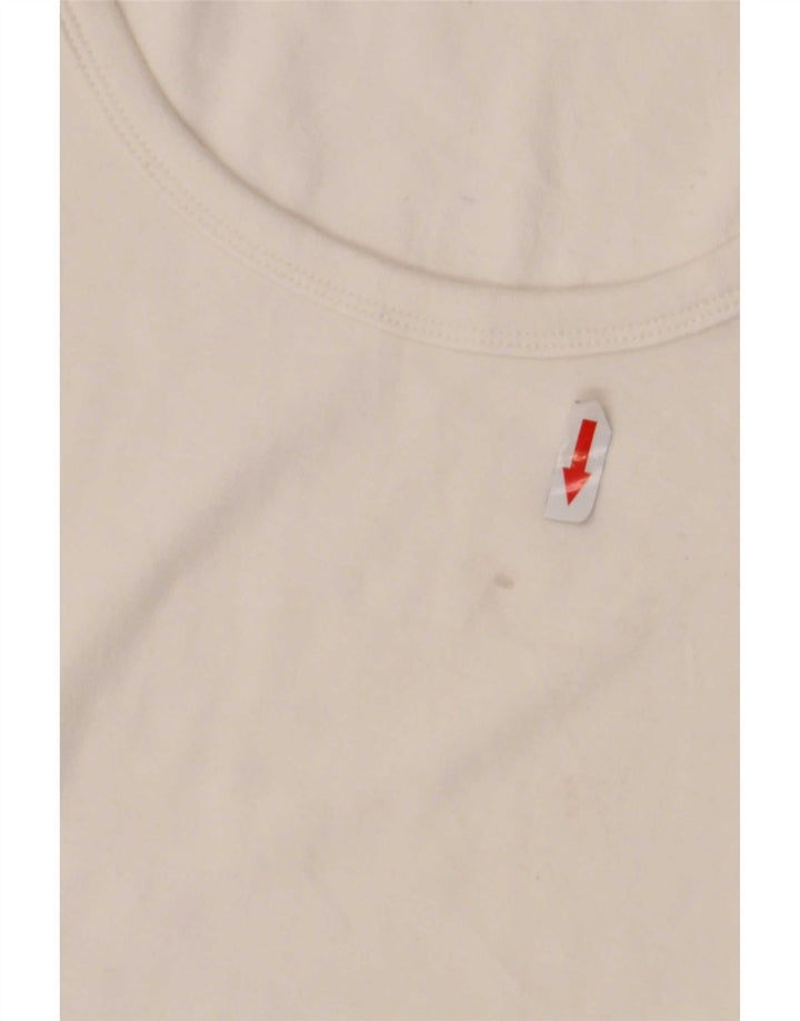 Top corto da donna Zara a maniche lunghe UK 12 cotone bianco medio