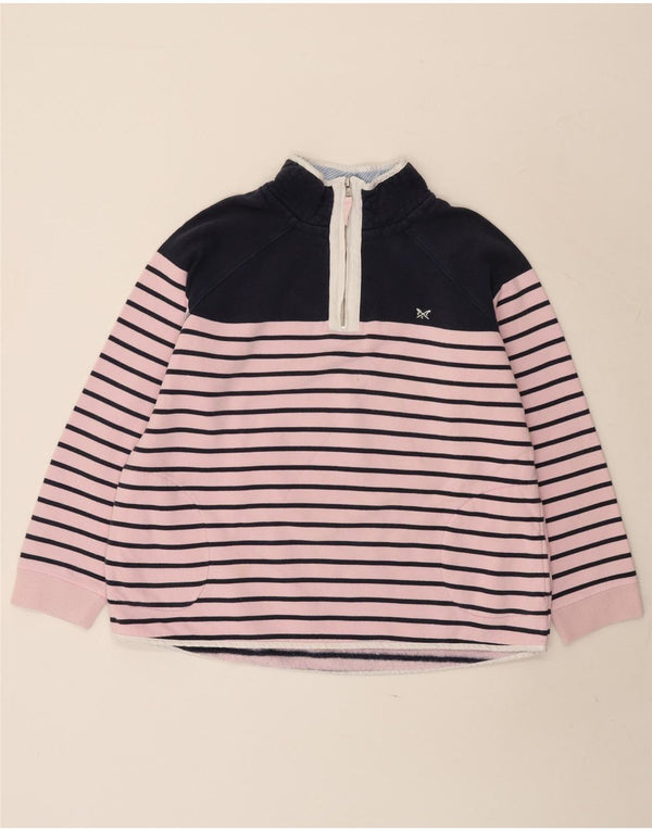 Crew Clothing Felpa oversize da donna Maglione UK 16 Large Pink Striped