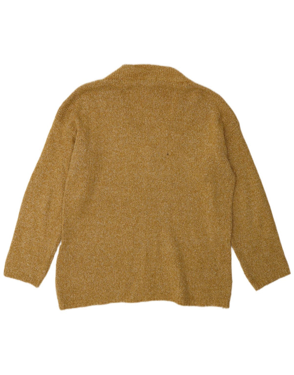 Massimo Dutti Maglione da donna con scollo a V UK 10 Piccolo giallo screziato