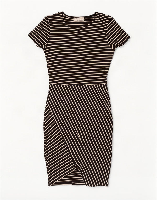 Vestito aderente Zara Trafaluc da donna UK 10 piccolo a righe nere