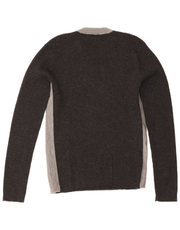 Maglione maglione girocollo da donna Paul Smith UK 12 Blocco colore grigio medio