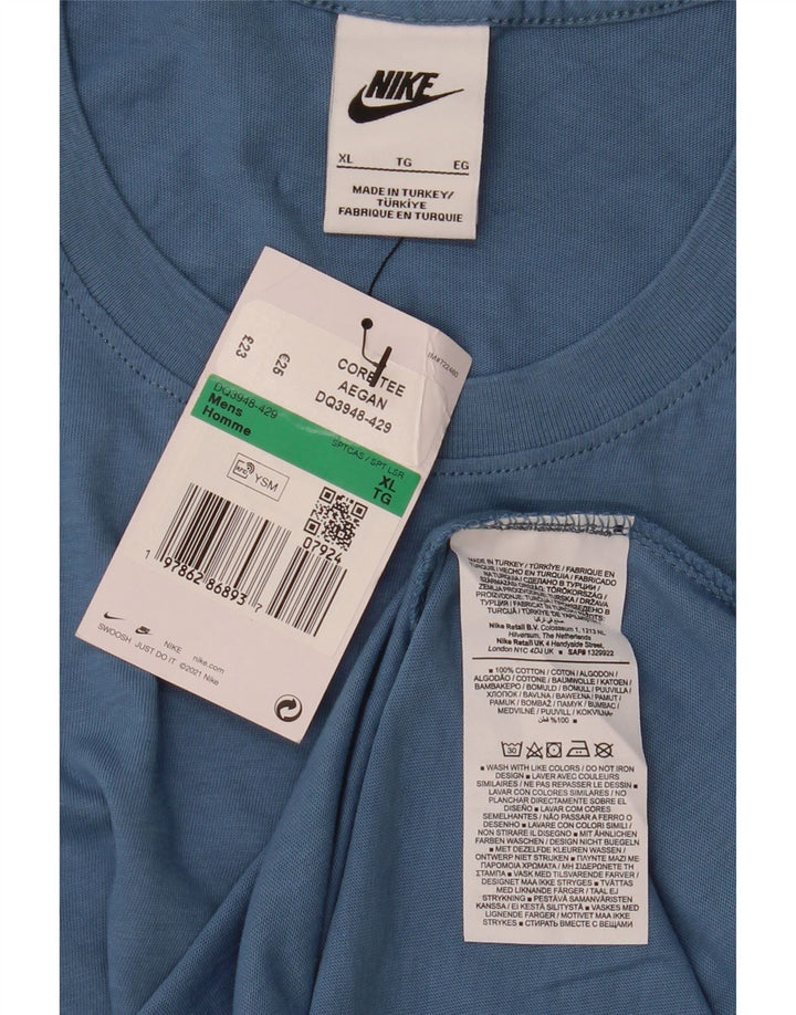 T-shirt da uomo Nike Top XL in cotone blu
