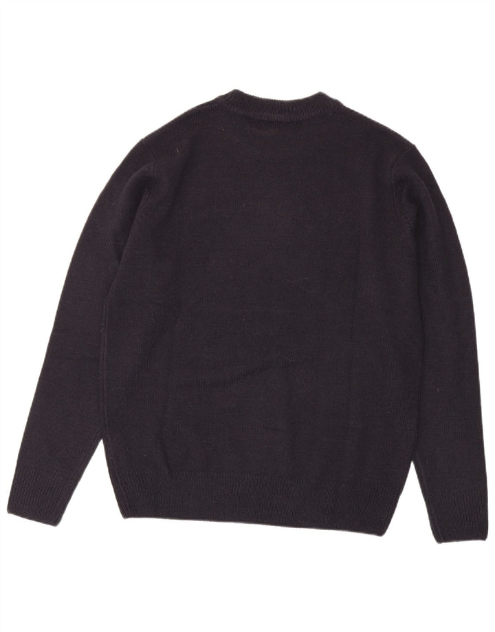 Maglione maglione girocollo da uomo Avirex grande acrilico blu navy
