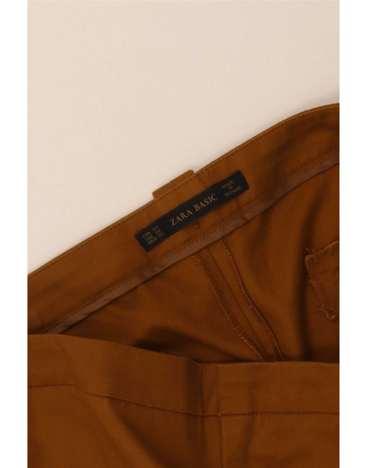Pantaloni chino slim da donna Zara EU 40 medi W30 L28 Marrone