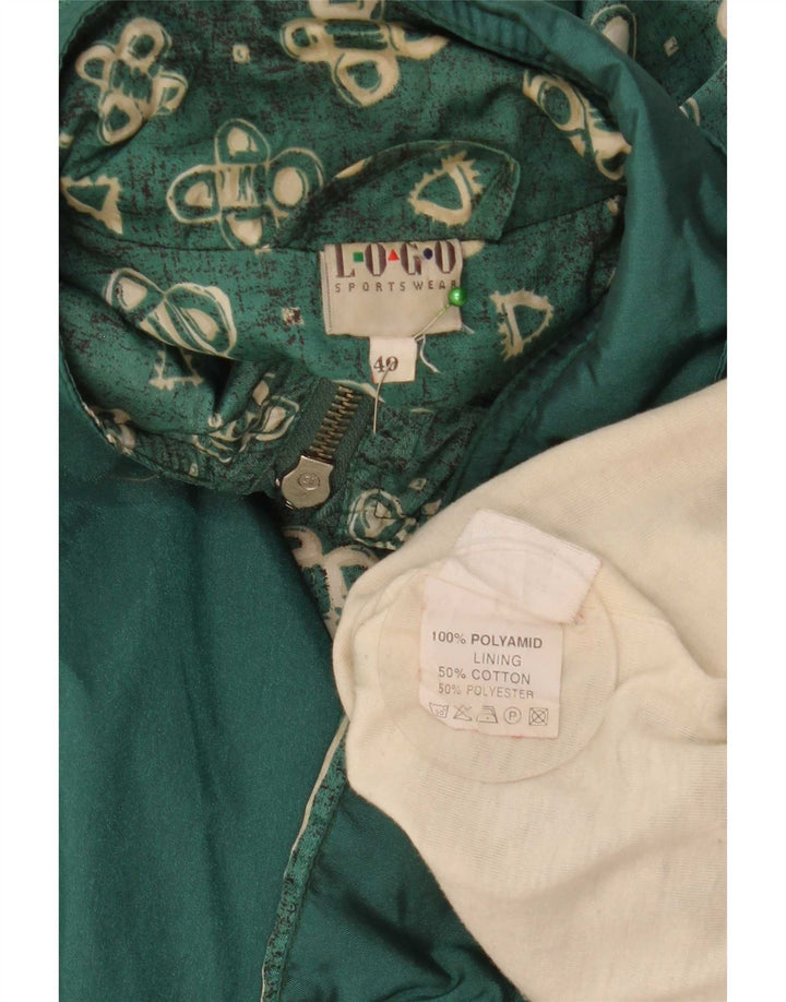 Giacca antipioggia da uomo con logo UK 40 Grande poliammide floreale verde