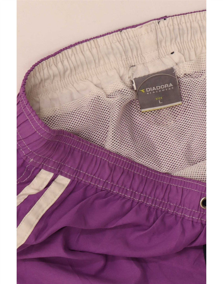 Pantaloncini da bagno uomo Diadora Large viola in poliestere