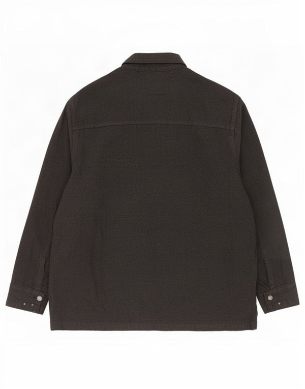 Camicia da uomo Lee Overshirt XL nera in poliestere