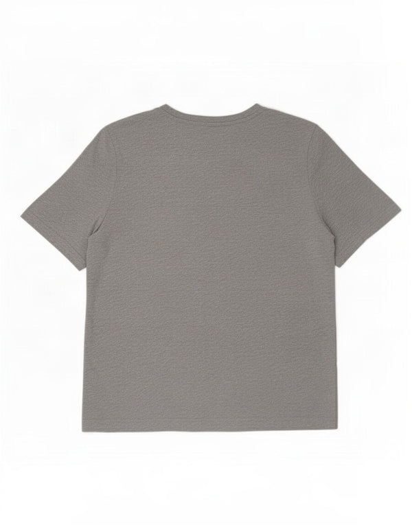 T-shirt grafica corta Reebok da donna UK 12/14 Cotone grigio medio