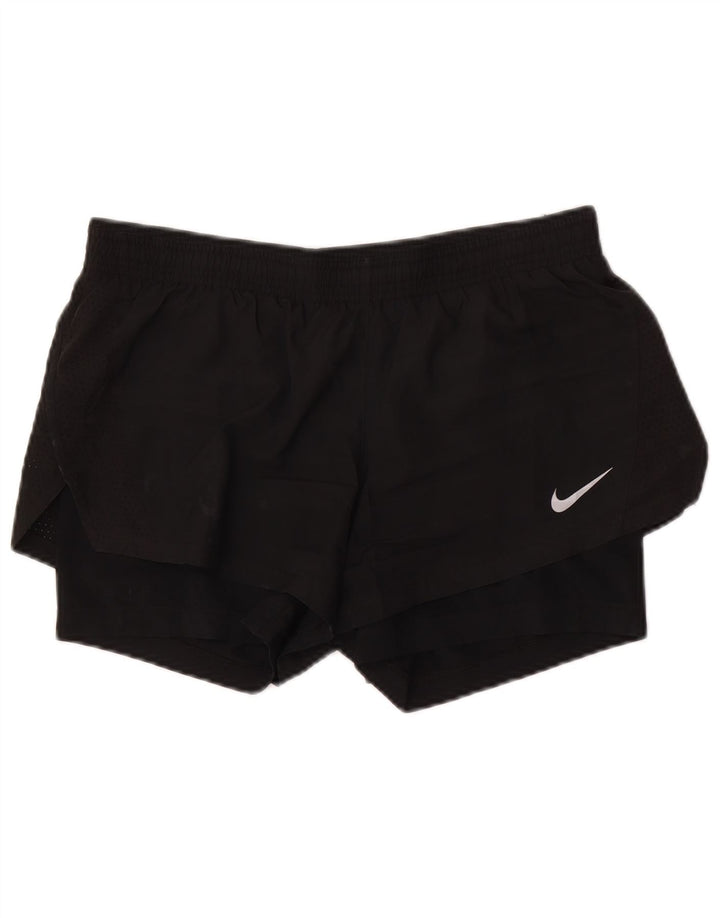 Pantaloncini sportivi Nike da donna Dri Fit UK 14 medio nero poliestere