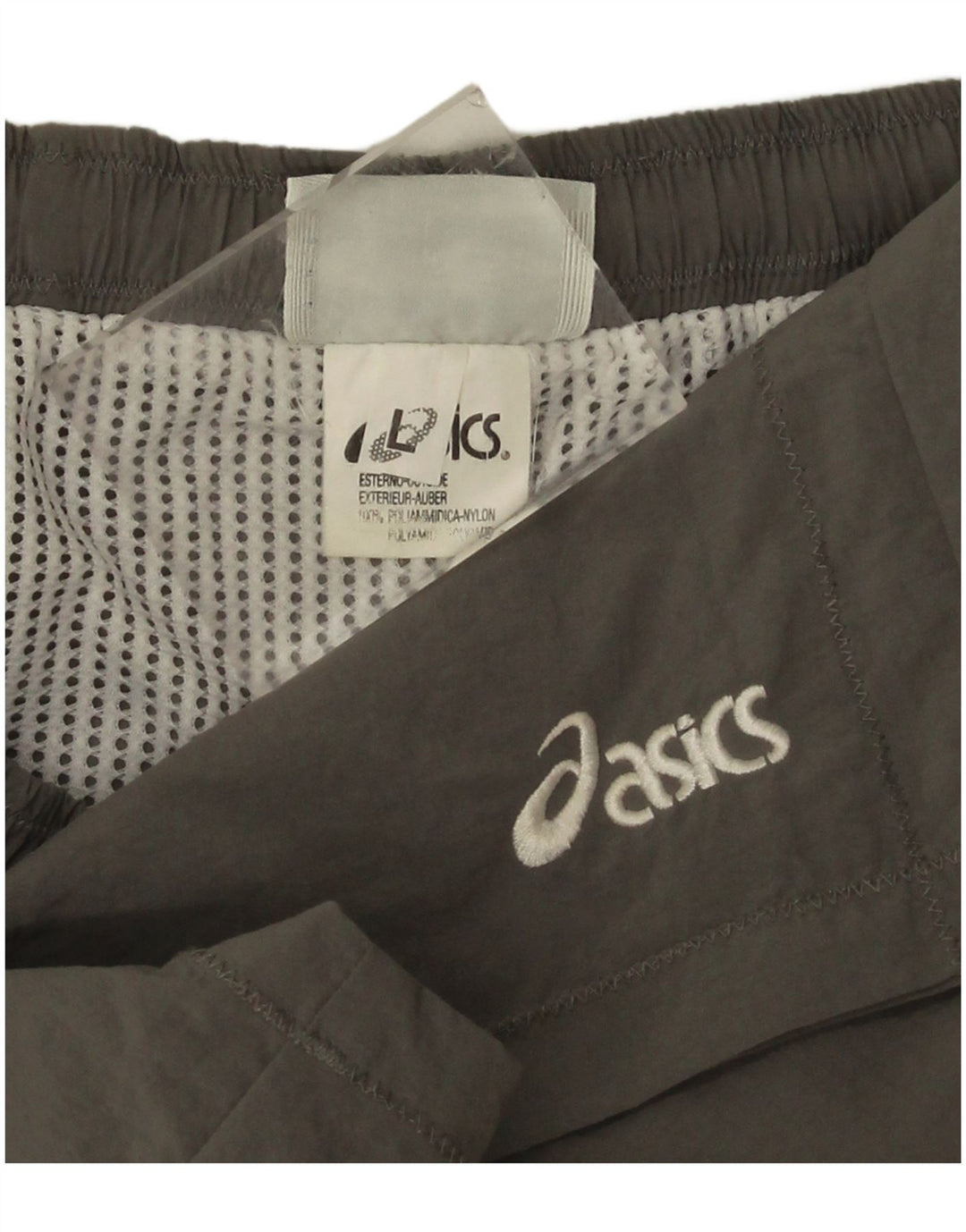 Pantaloncini sportivi da uomo Asics grandi grigi in poliammide