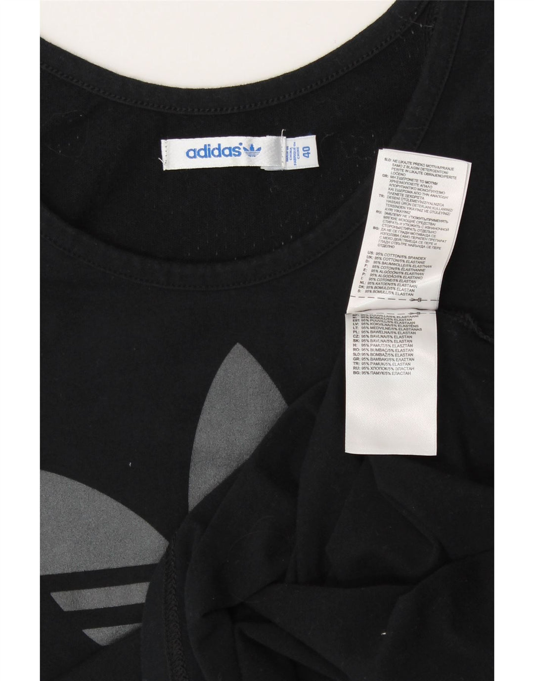 T-shirt grafica ADIDAS da donna Top IT 40 Small Nera