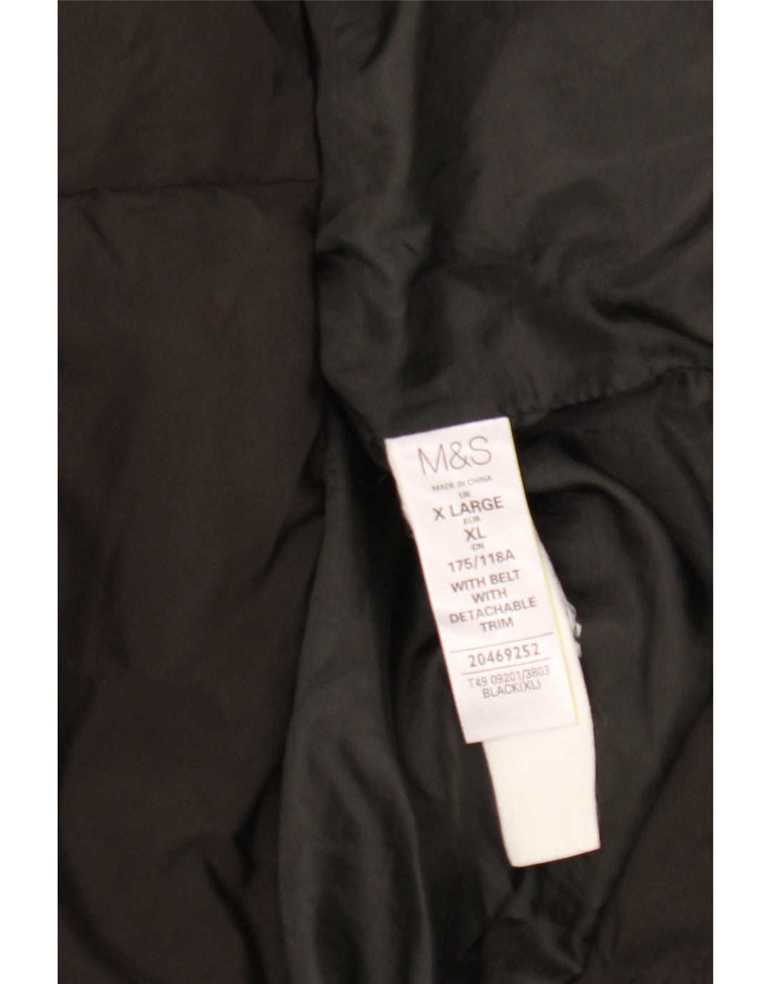 Cappotto imbottito con cappuccio da donna Marks & Spencer UK 18 XL poliestere nero