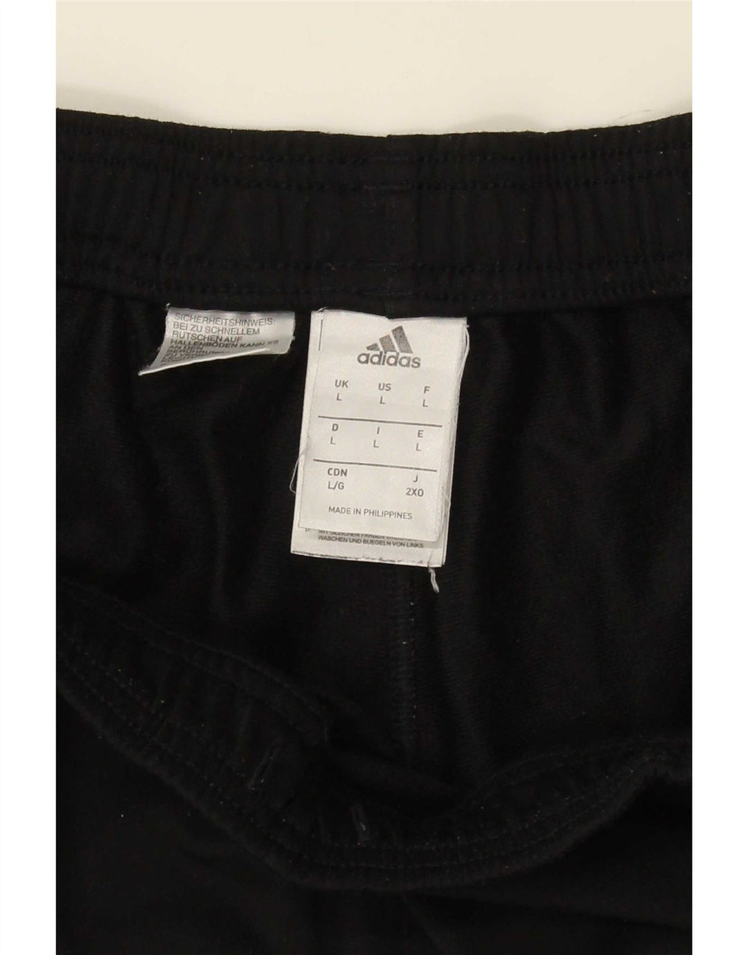 Pantaloni da tuta da uomo Adidas Large neri in poliestere