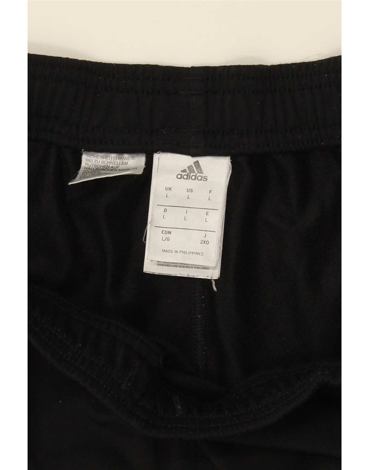 Pantaloni da tuta da uomo Adidas Large neri in poliestere
