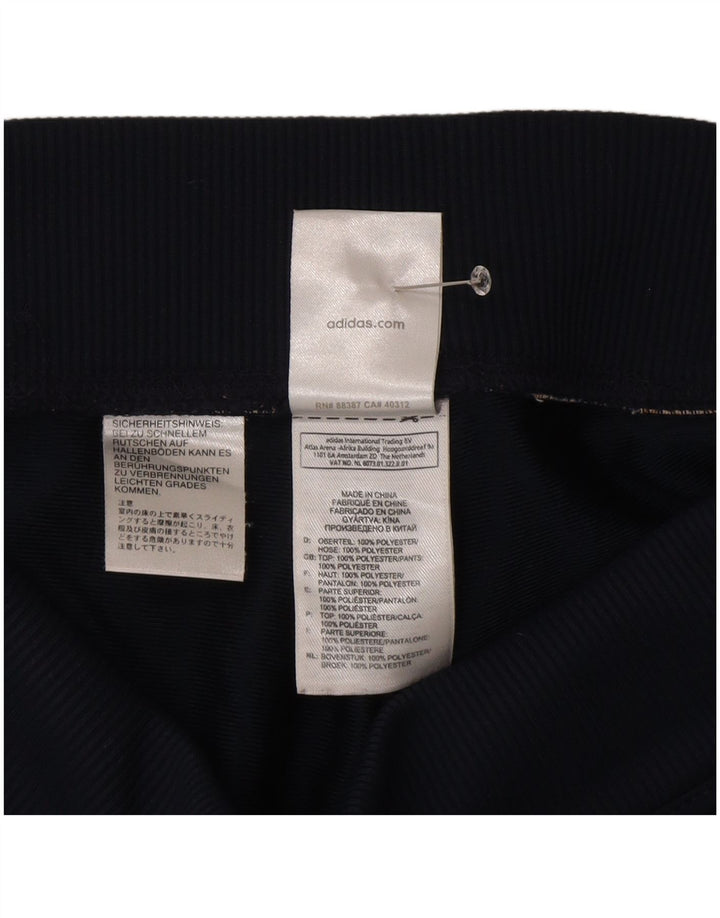 Pantaloni da tuta da donna Adidas UK 10 Small Blu Navy Poliestere